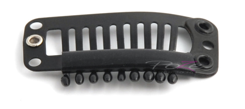 Clip singole nere - 10 pezzi