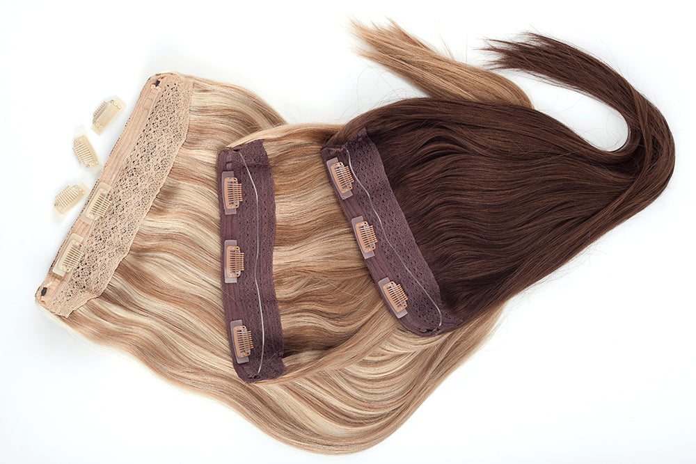 Extension standard con filo e clip Poze - 8A Marrone Cenere Chiaro