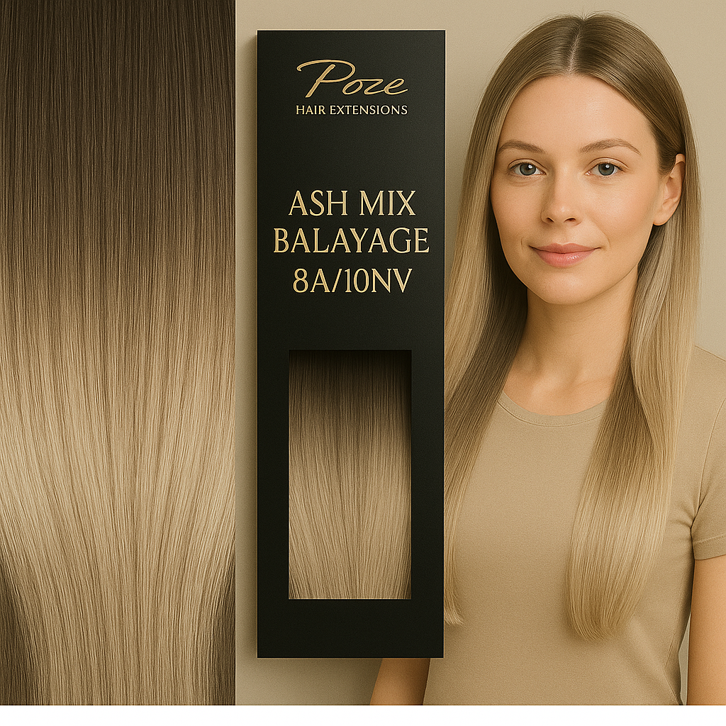 Extension standard con filo e clip Poze - 8A/10NV Ash Mix Balayage