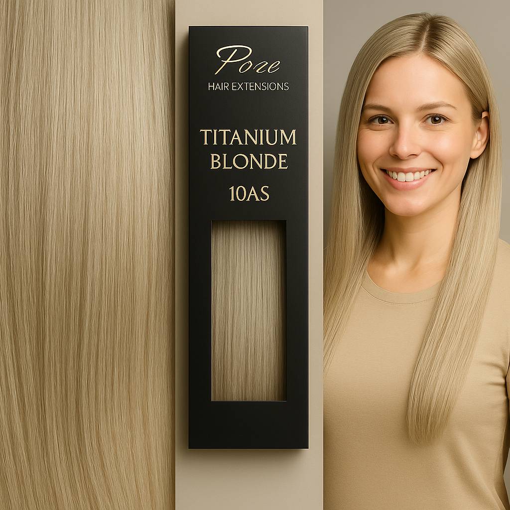 Tape On Löshår Premium - 10AS Titanium Blonde