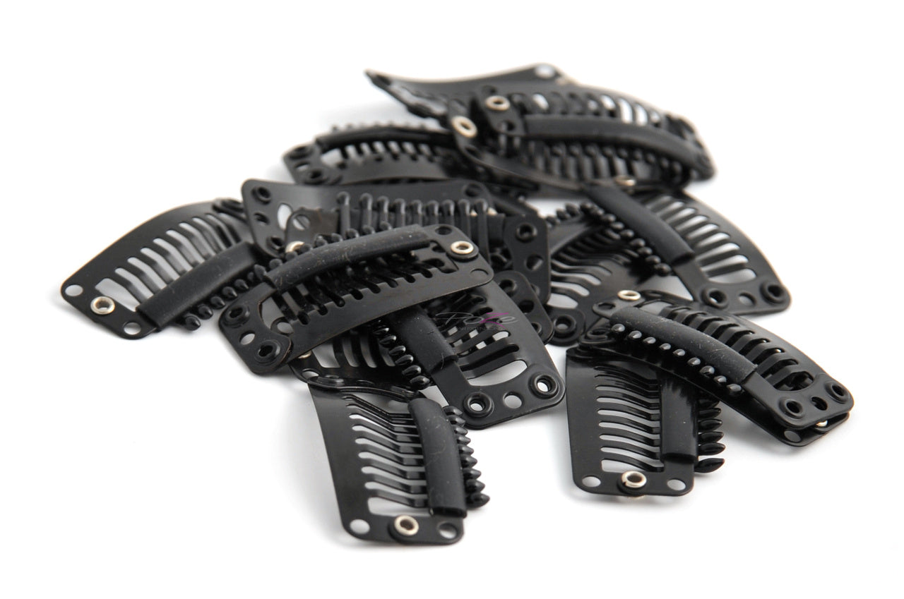 Clip singole nere - 12 pezzi