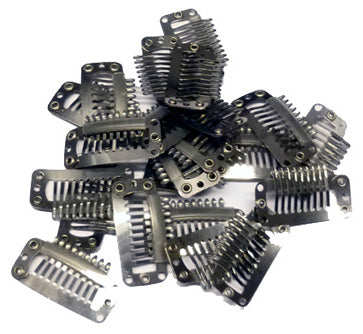 Clip singole argento - 12 pezzi