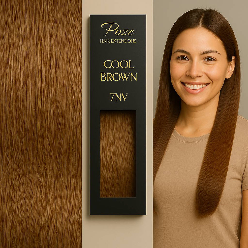 Tape On Löshår Premium - 7NV Cool Brown