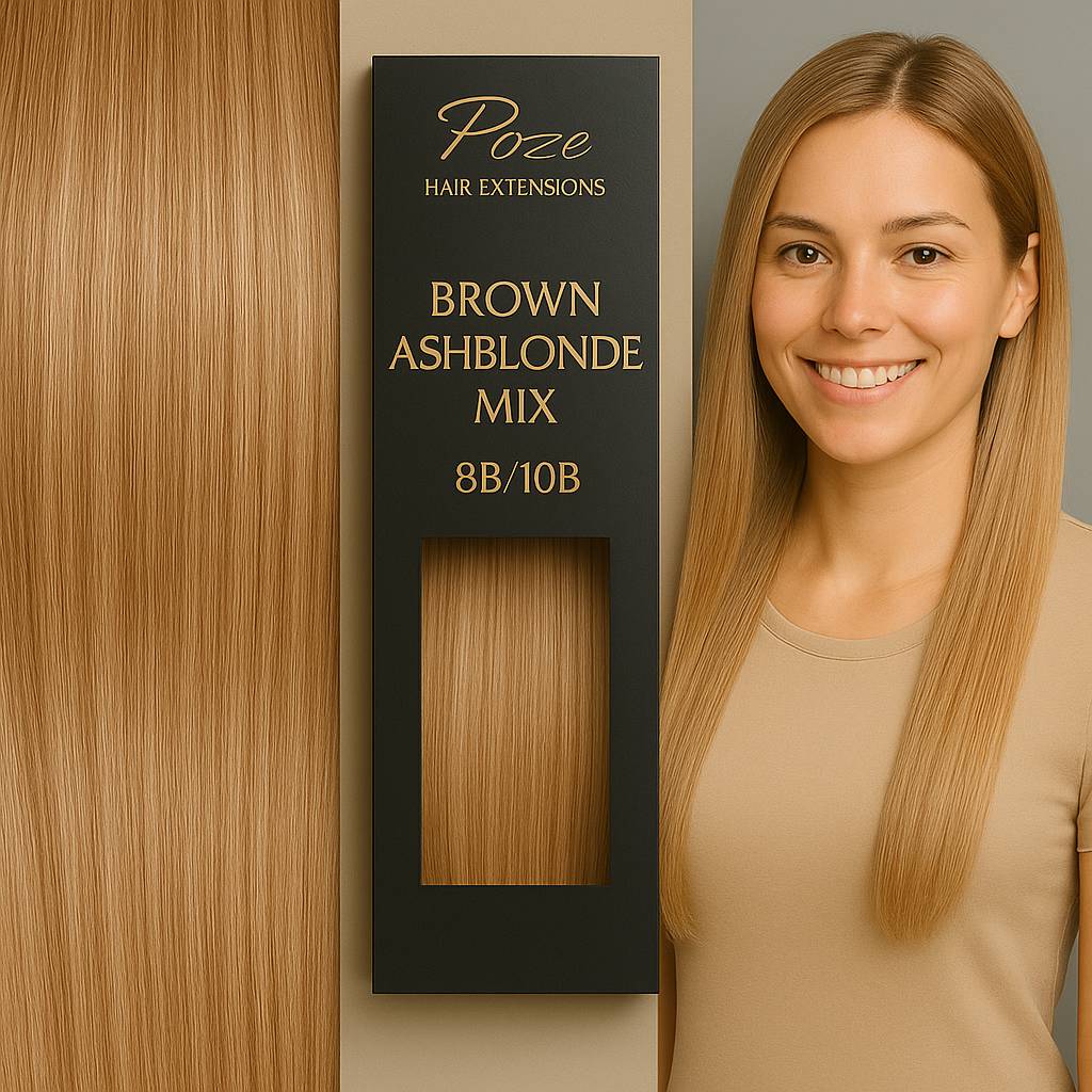 Extension Micro Ring Standard - 8B/10B Mix Marrone Biondo Cenere